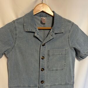 No Boundaries Light Blue Denim Women’s Jumpsuit 98%Cotton Size M.